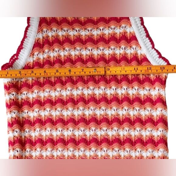 LOFT Petites Sleeveless Colorful Scalloped Halter Sweater Tank. XSP. NWOT. - Picture 4 of 7